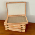 Wooden pencil box. Boesner