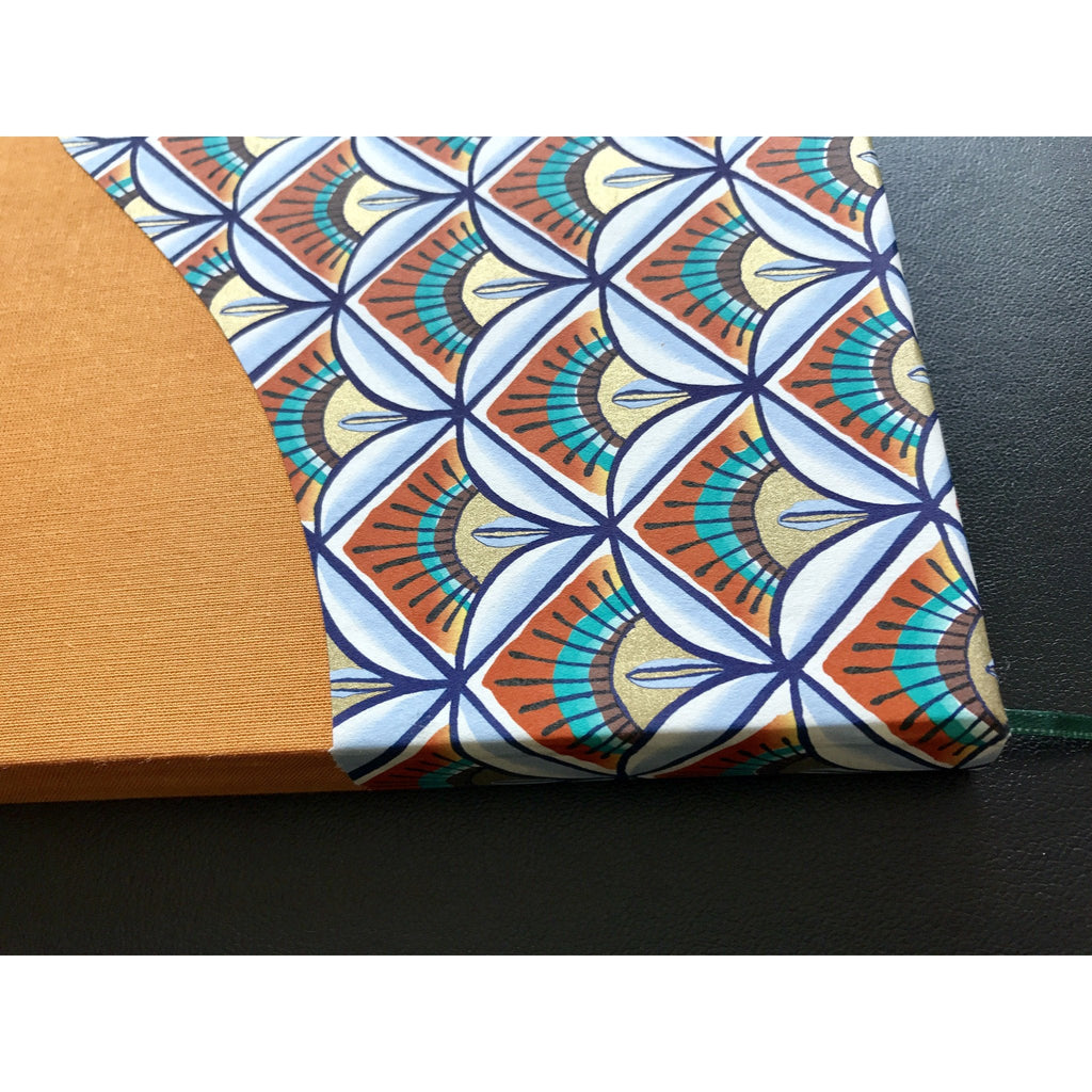 Notebook combining Indian paper and fabric. Black Sheep Handmade
