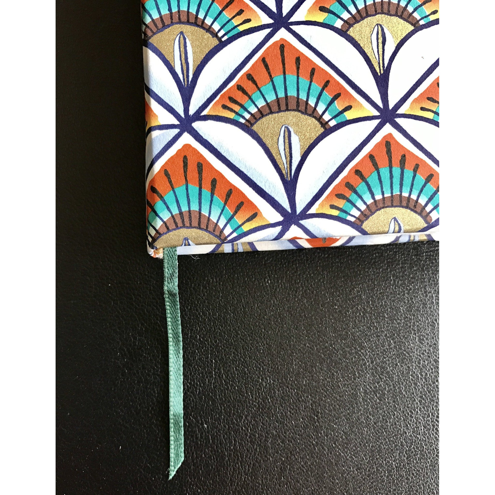 Notebook combining Indian paper and fabric. Black Sheep Handmade