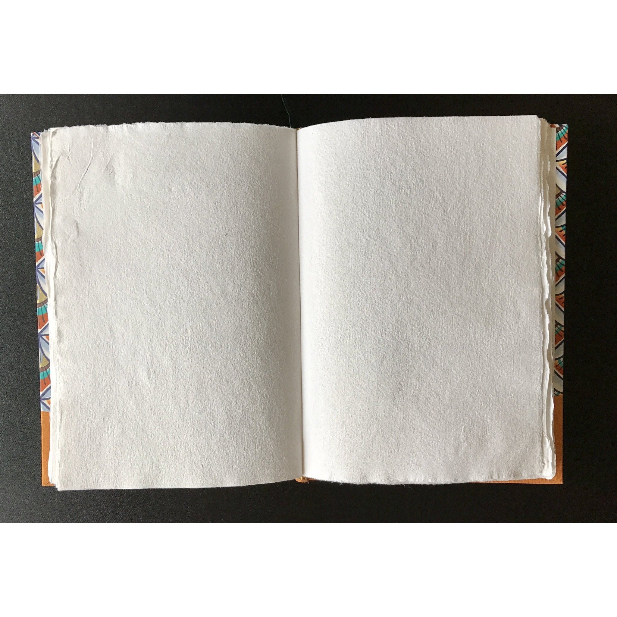Notebook combining Indian paper and fabric. Black Sheep Handmade