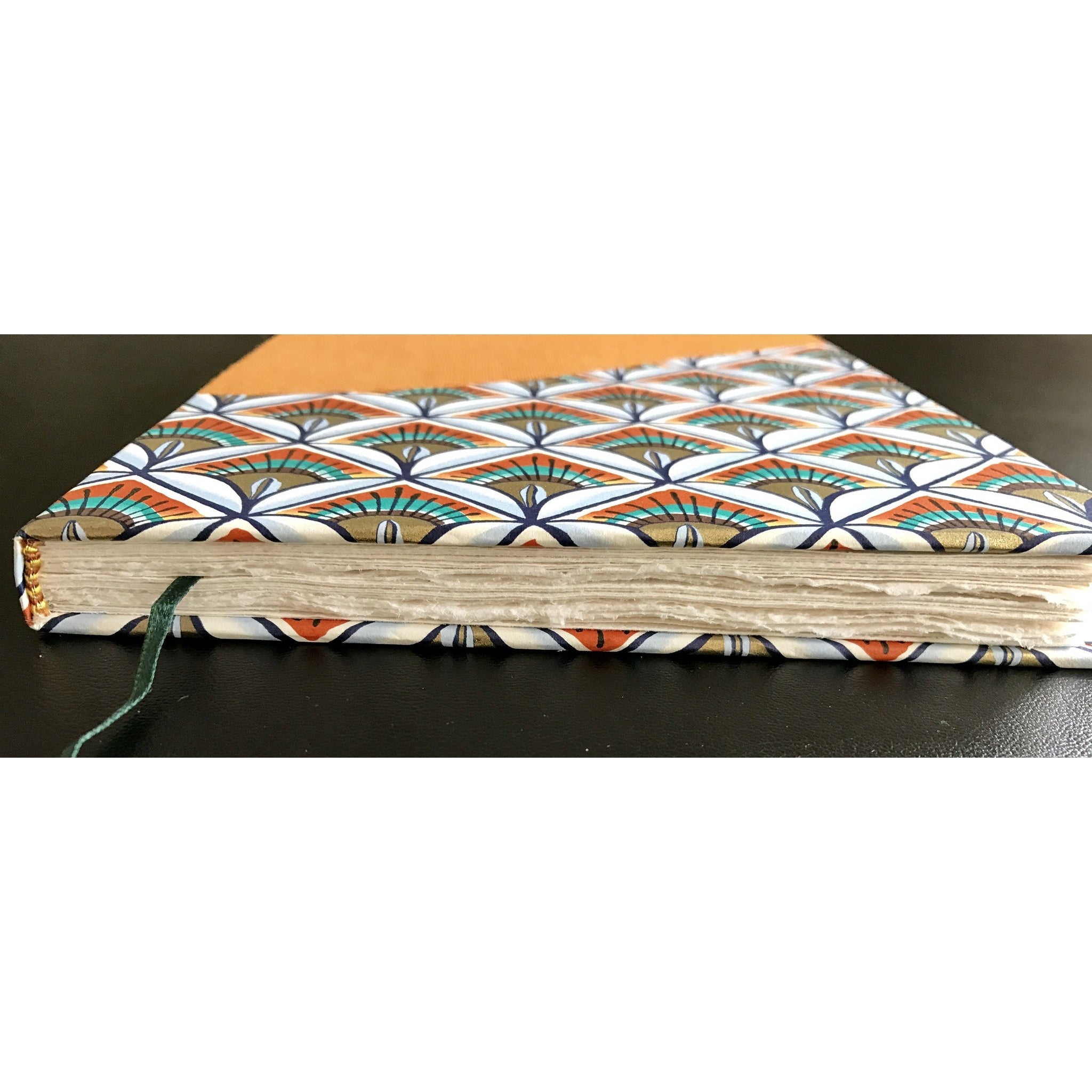 Notebook combining Indian paper and fabric. Black Sheep Handmade